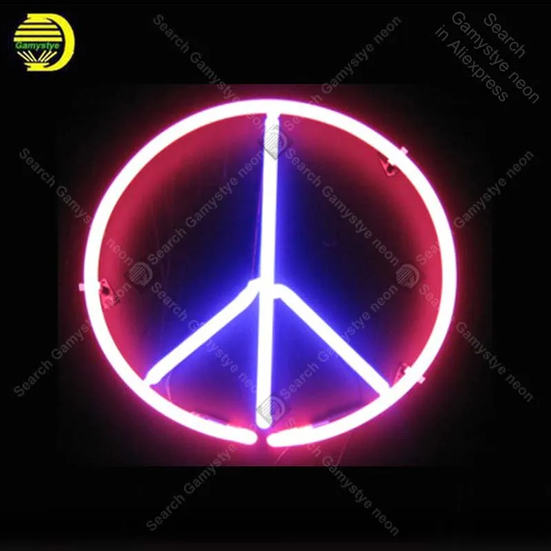 Peace Icon NEON LIGHT SIGN Neon Sign lamp Decorate wall Windows GLASS Tube BEER PUB Store Display Handcraft Iconic Sign light