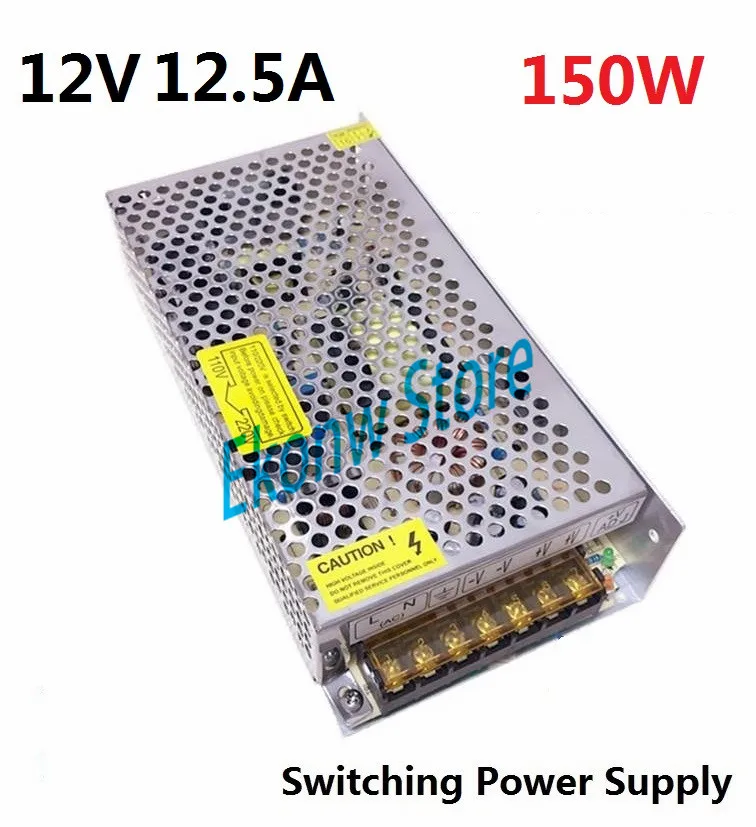 150W 12V 12.5A Switching Power Supply Factory Outlet SMPS Driver AC110-220V DC12V Transformer for LED Strip Light Module Display