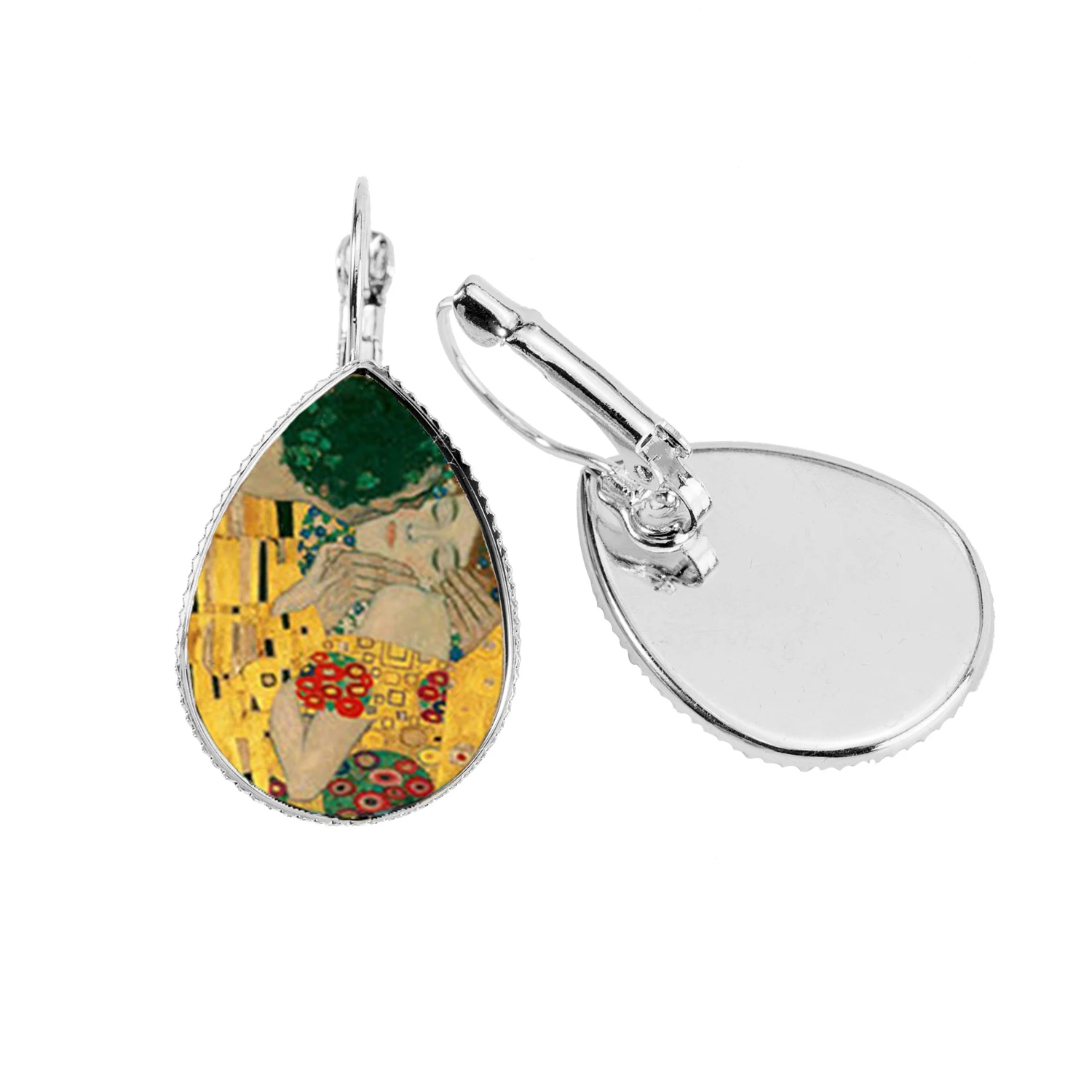 HZSHINLING Classic Van Gogh Painting Tear Drop Earrings Jewelry The Kiss Gustav Klimt  Mothers Love Baby Picture  Drop Women