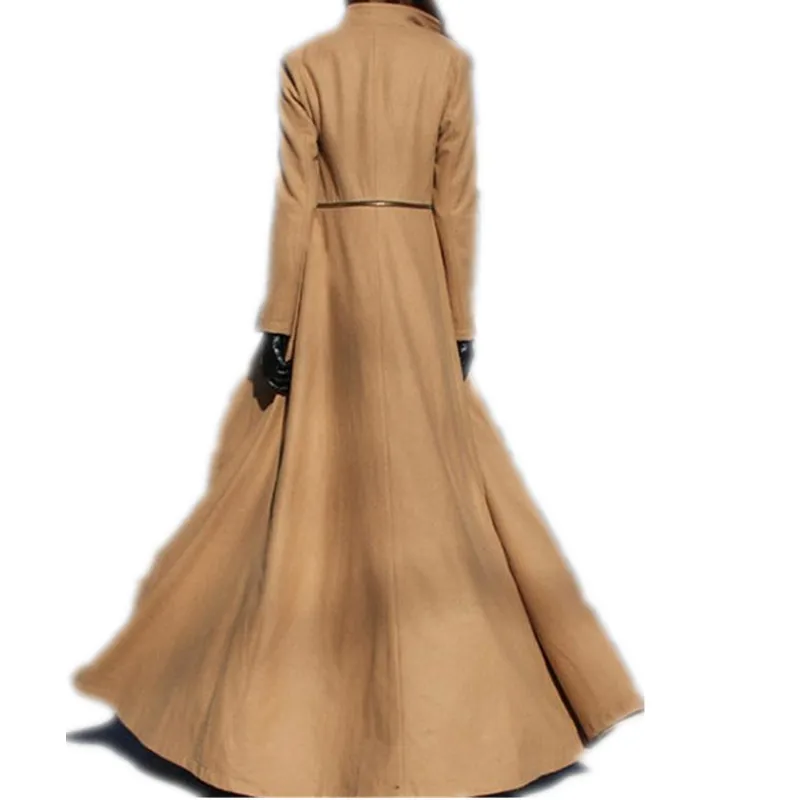 

women coat winter autumn long sleeve Maxi Long design Outerwear