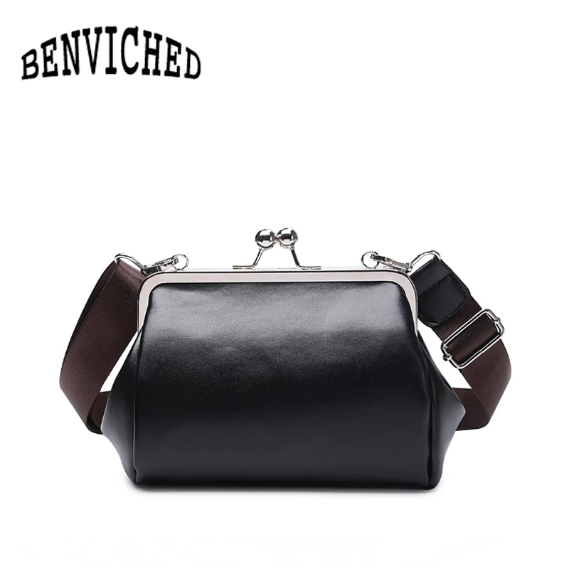 

BENVICHED 2023 New Fashion Casual Shoulder Messenger Bag Small Package Simple Retro Clip Bag Tide Package R324