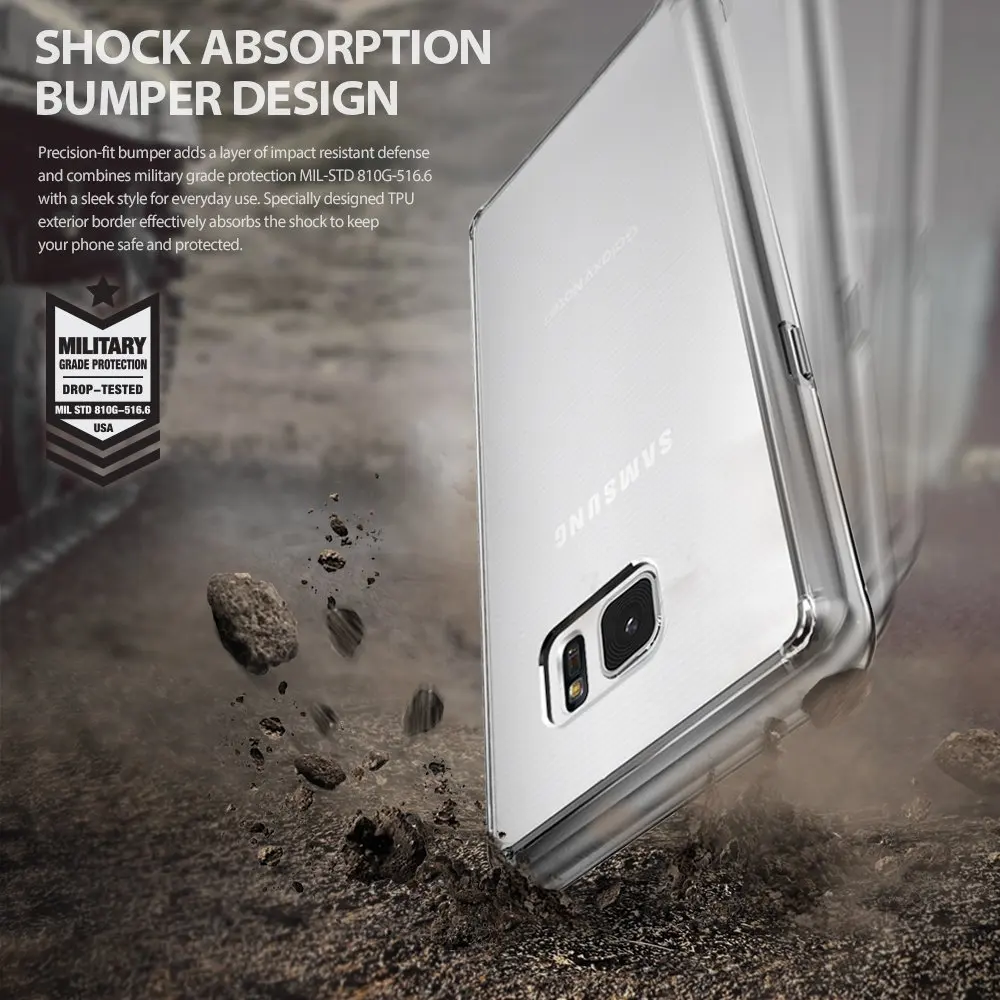 Ringke Fusion for Galaxy Note 7 Case Flexible Tpu and Clear Hard Back Cover Hybrid Note FE Case for Galaxy Note Fan Edition