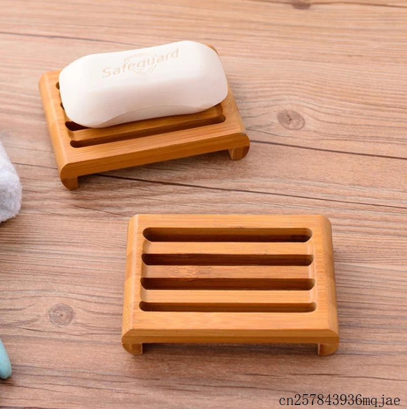 

100pcs Wooden Soap Boxes Bamboo Soap Holder Japanese Style Manual Soap Tray