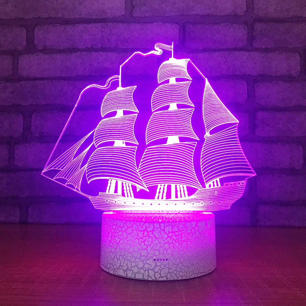 Touch Remote Color Change Table Lamps Creative Gifts Bedside Decorative Lamp 3d Night Light Crack Table Moderne Desk Lamp