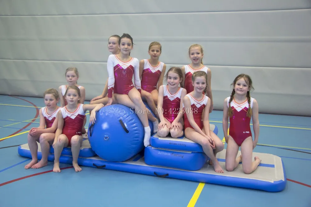 Frete grátis um conjunto (6 peças) pista de ar de ginástica inflável esteira de ar piso yoga pista para uso doméstico treinamento de ginástica