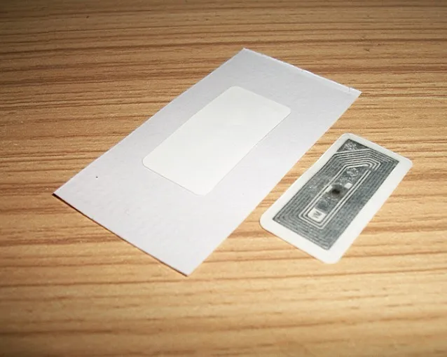 100X PCS NFC tag MiniTrack 15mm x 36mm rectangle white film face stickers ICODESLIX iso 15693