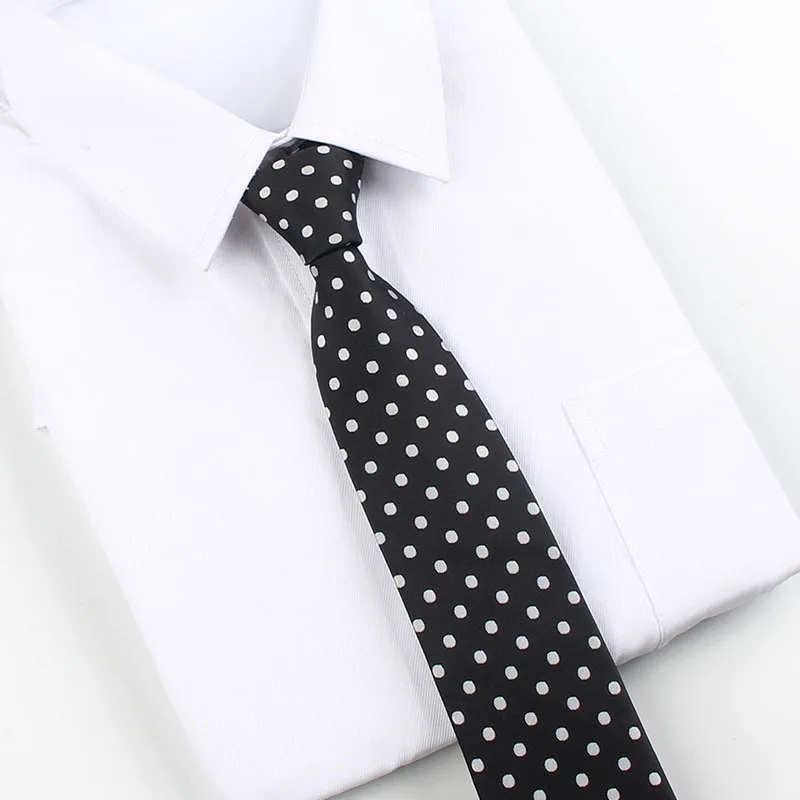 8 cm Men\'s skinny fashion dot neckties men slim polyester neck tie Polka Dot Man polyester jacquard neckies for Gentlemen