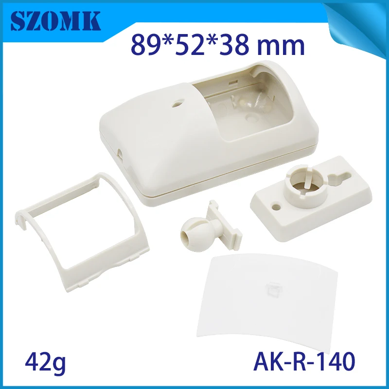 10 pcs, 89*52*38mm PIR IR motion sensor plastic enclosure with bracket plastic instrument housing for home security system