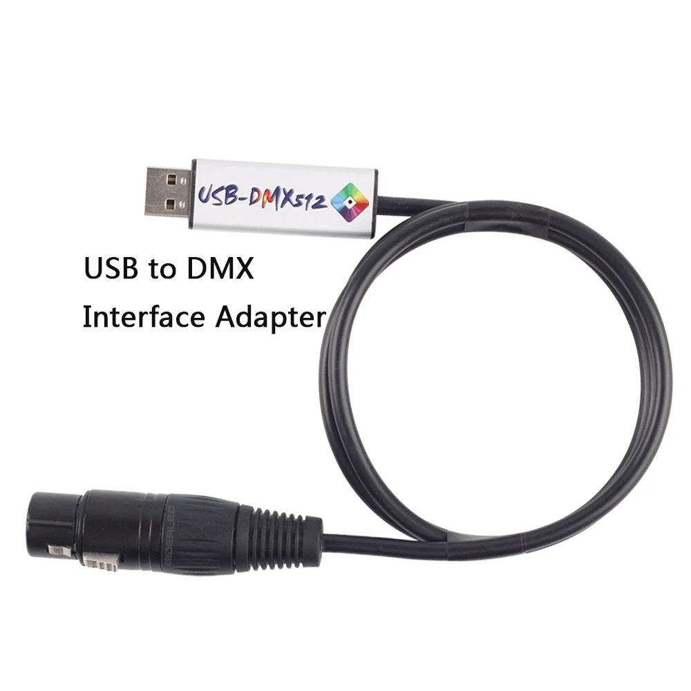 USB To DMX Interface Adapter DMX512 Studio Computer PC Stage Lighting Controller Dimmer Control Satge Effect led Lighting