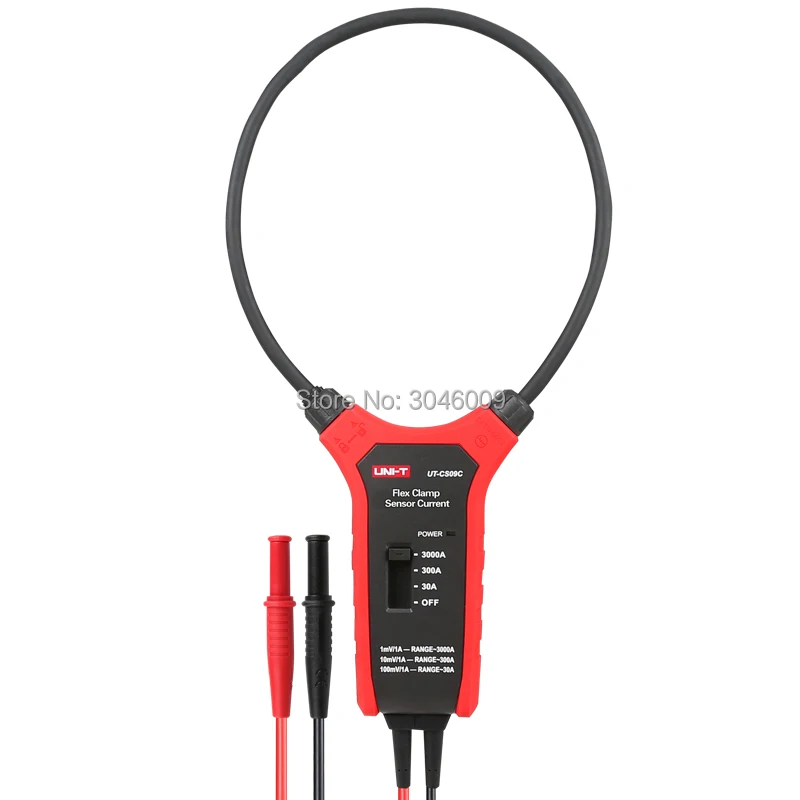UNI-T UT-CS09A/UT-CS09C مستشعر المشبك المرن، 3000A AC المشبك متر، راسم الذبذبات / مسبار التيار المتعدد