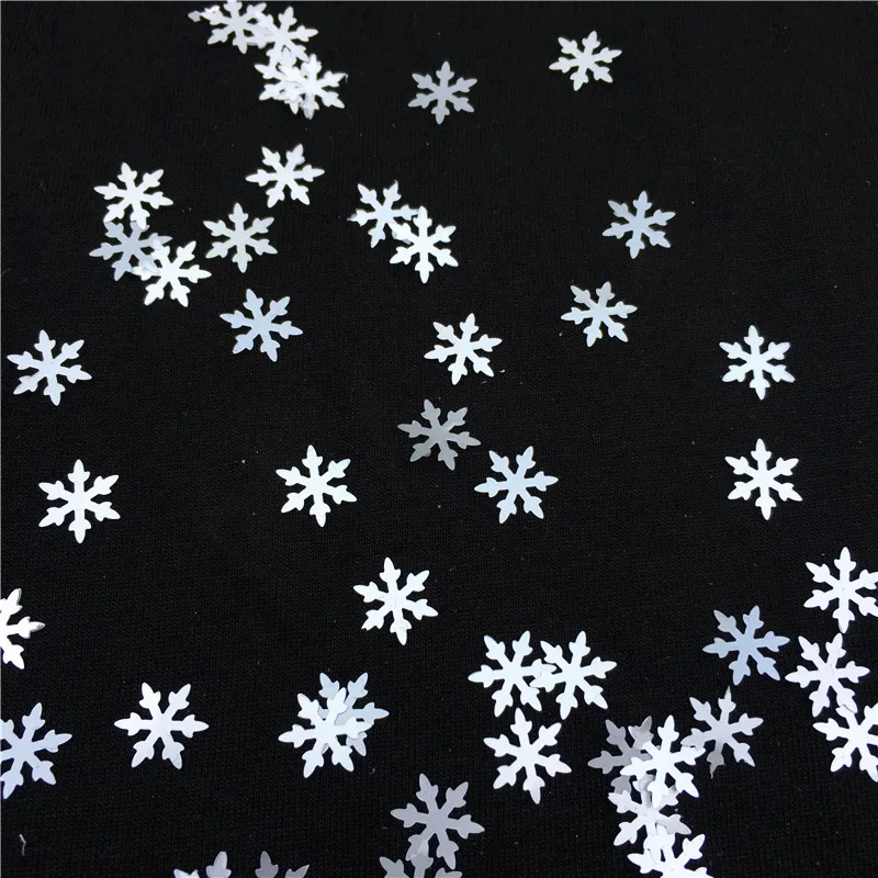 2000 pz ultrasottile 8mm bianco opaco congelato fiocco di neve Paillettes allentate Paillettes Nail Christmas Paillettes per artigianato coriandoli