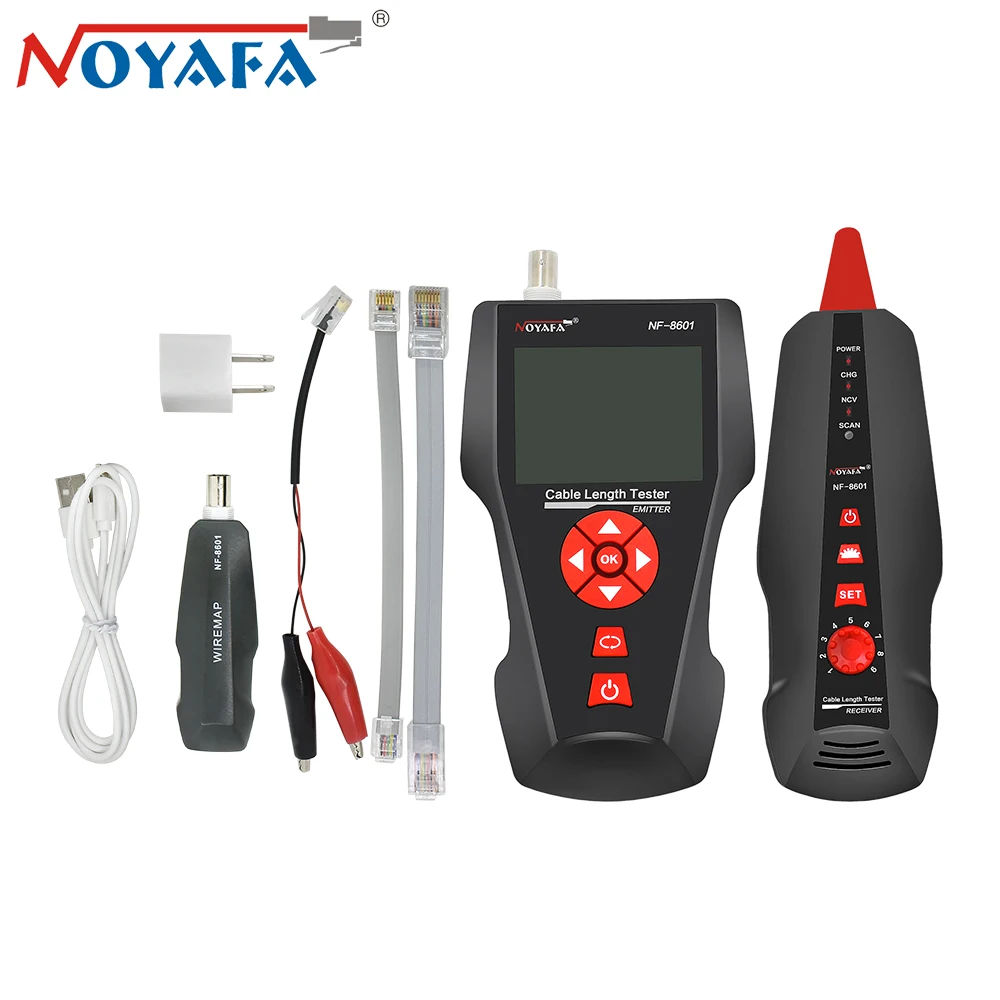 Imagem -03 - Original Noyafa Nf8601 Rj45 Telefone Diagnosticar Detector de Tom para Bnc Ping Poe Rj11 Linha Fio Rastreador Lan Cabo Rede Testador