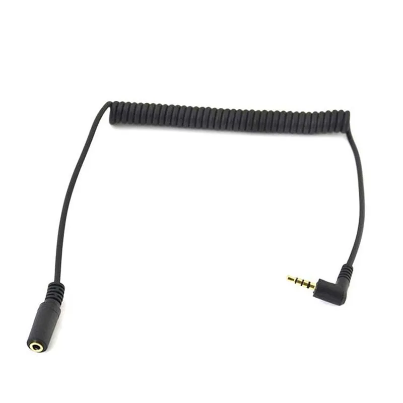 كابل توسيع زاوية 90 درجة خط الصوت DC3.5 ذكر إلى أنثى خط الربيع 4-core 4 قطعة 1.5 متر