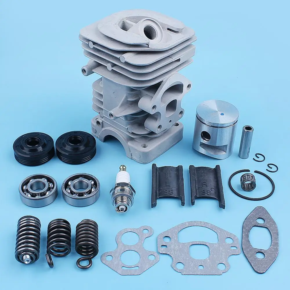 Imagem -02 - Pistão do Cilindro 39 mm Rolamento do Virabrequim Kit de Vedação de Óleo para Motosserra Mcmarlin Cs340 Cs380 cs 340 380 s 38cc