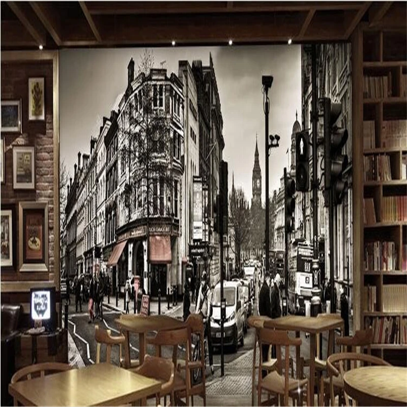 Beibehang 3D Stereoscopic Besar Peta dan Kafe Restoran Mural Ruang Kertas Dinding Living Room Latar Belakang 3d Wallpaper