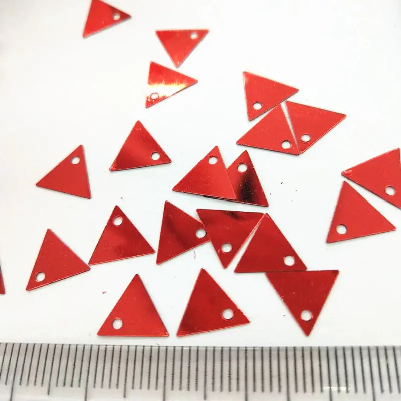 LNHOME 50g 9mm Triangular Shape Loose Flat Sequins For Crafts Sewing Sequins Spangle Accessories Red