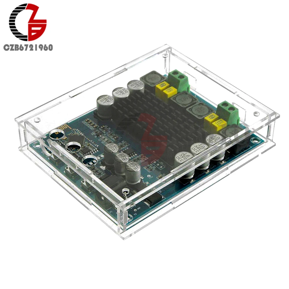 DIY Acrylic Case for 2x120W TPA3116D2 Power Amplifier Digital Bluetooth 4.0 Audio Receiver Amplifier Protective Shell Cover