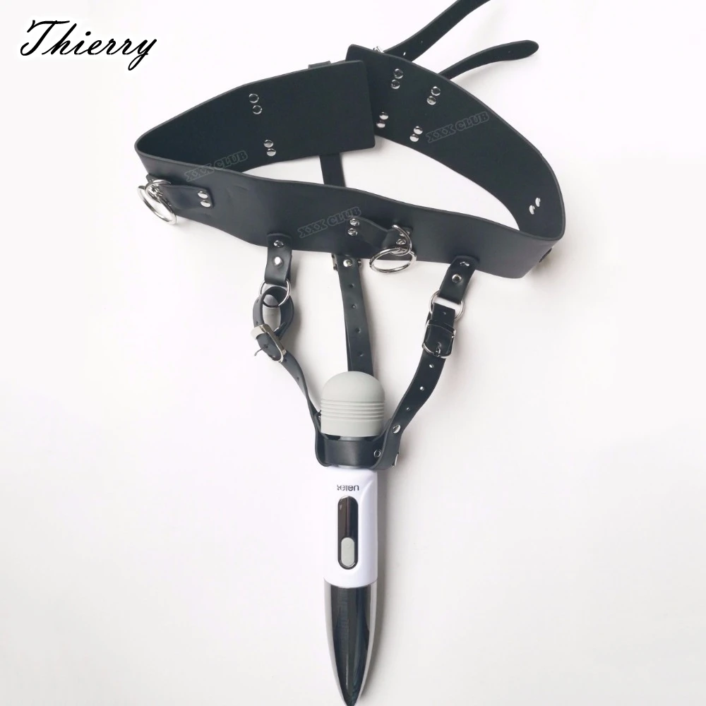 Thierry Adult sex Game chastity strap belt Devices no AV Vibrator Masturbation,Wand Massager Orgasm Belt,sex toys for women