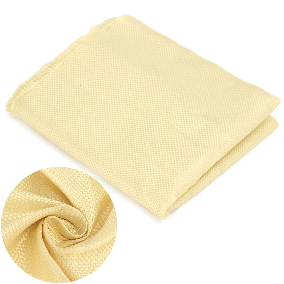 100*30cm 200gsm Kevlar Fabric Woven Aramid Fiber Cloth Plain Color Yellow