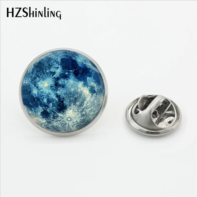 New Design Galaxy Moon Universe out of Space Brooches Astronomy Glass Jewelry Nebula Brooch Stainless Steel Lapel Pins