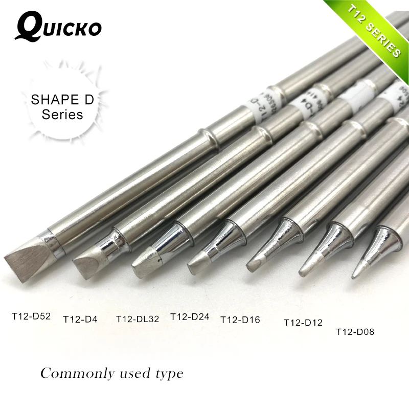 SHAPE D series T12-D52 D4 T12-DL32 D24 D16 T12-D12 D08 T12 Series Iron Tip For FX951 STC AND STM32 OLED Soldering