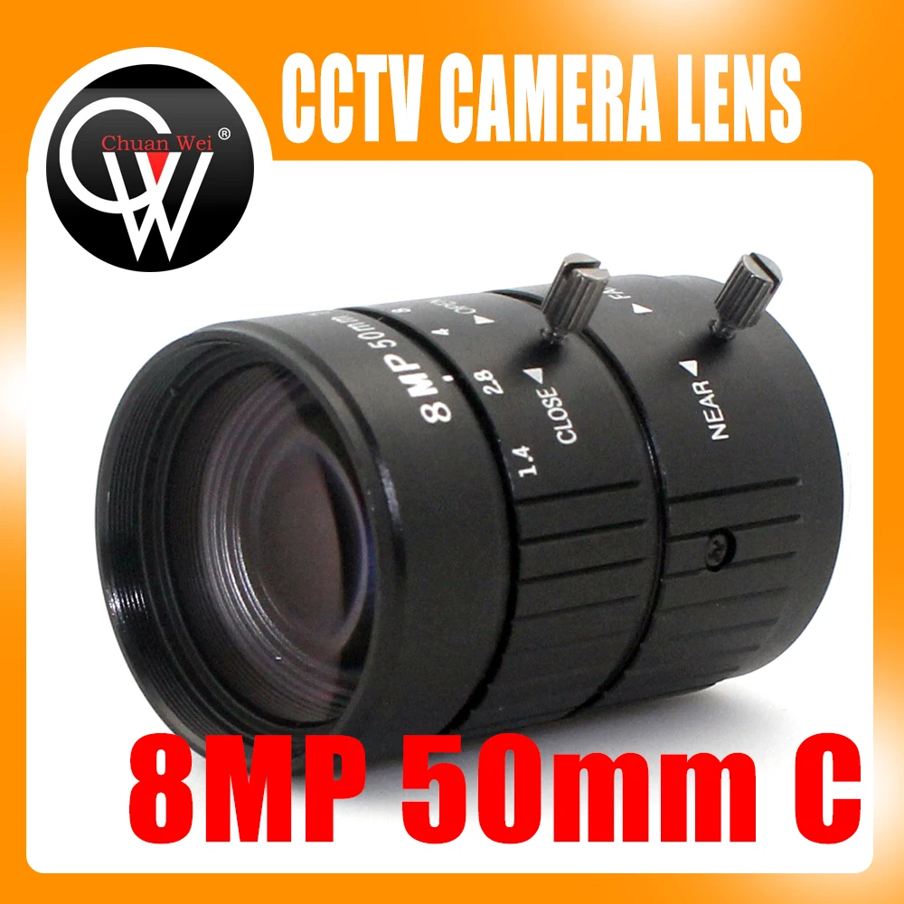 8MP 4K 1:1.4 50mm C lens F1.2 Manual ITS Road Traffic Surveillance CCTV Lens C Mount for 5MP 6MP 8 Megapixel HD Box Body Camera