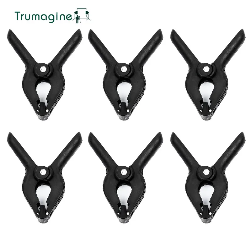 

TRUMAGINE 6PCS Photo Studio 4'' Plastic Nylon Toggle Clamps Photography Studio Spring Clip Accessories