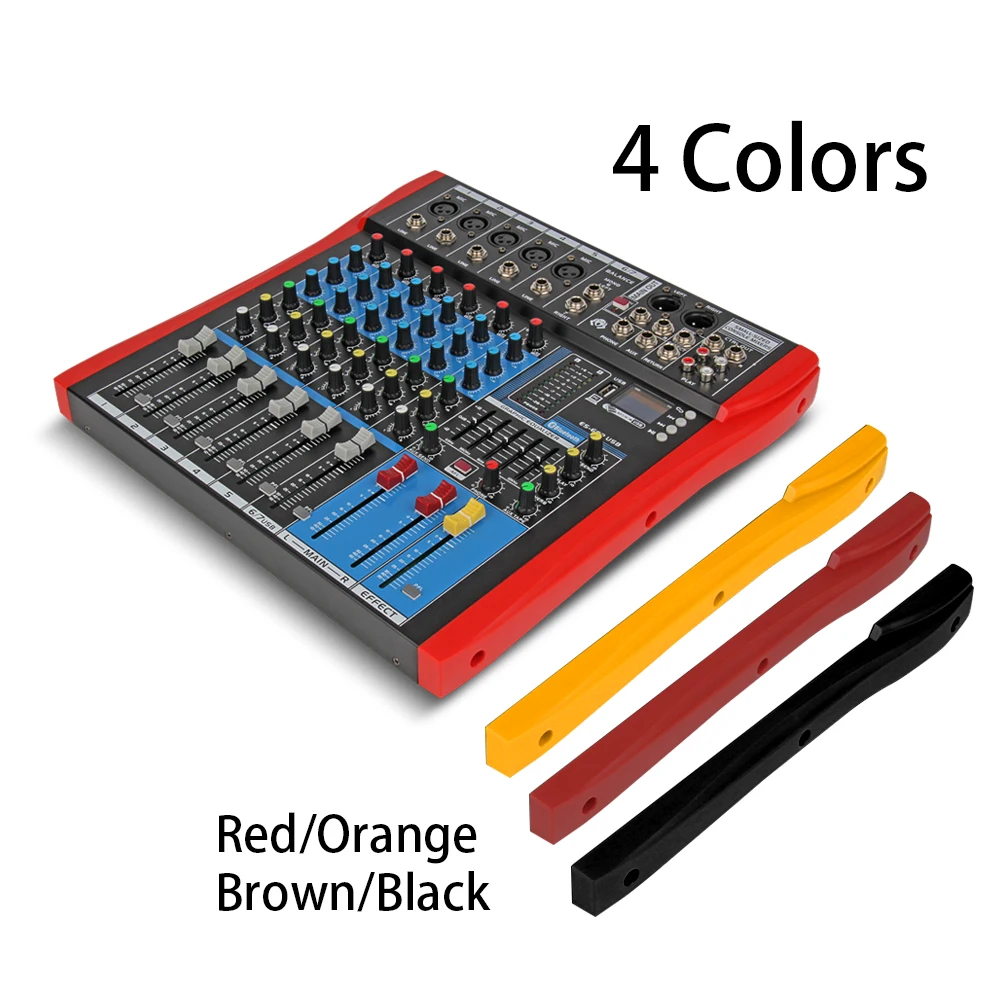 XTUGA ES602 USB/MP3/บลูทูธ Professional STAGE เครื่องเสียงดิจิตอลในตัวผลเพลงผสมผสม 7 Channel Mixer + 48V