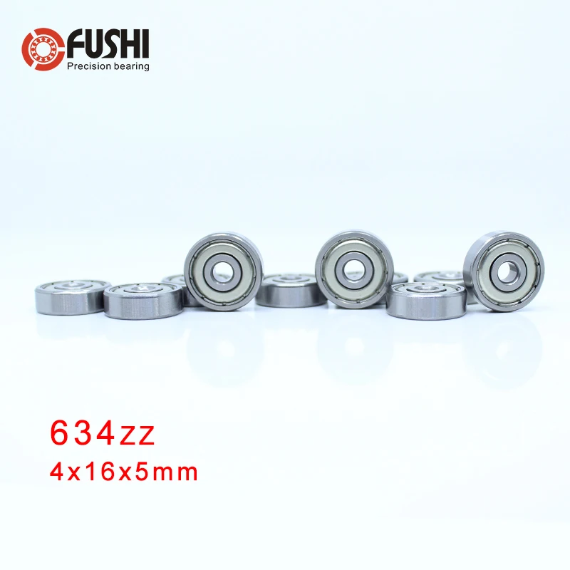 

634ZZ Bearing 4*16*5 mm 10Pcs ABEC-1 Grade R1640HH 634Z Miniature 634 ZZ Ball Bearings