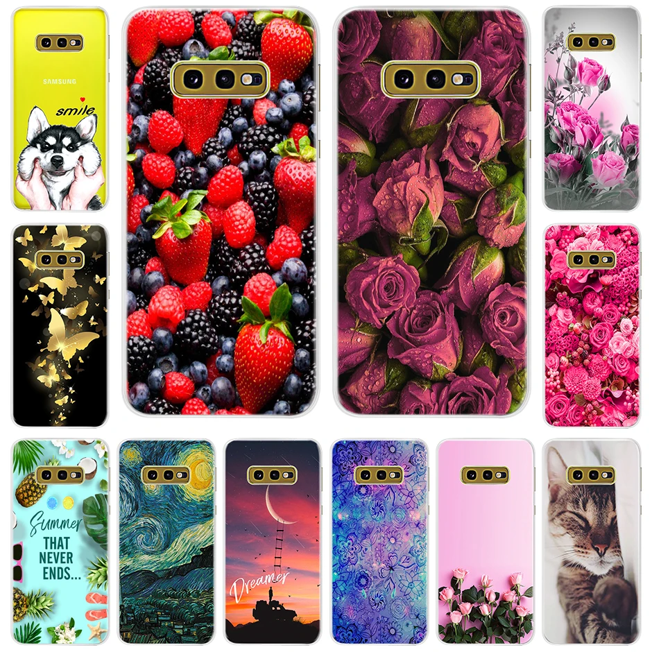 For Samsung Galaxy S10E Case Silicone Cute Cartoon Back Cover Phone Case For Samsung Galaxy S10E S 10e Lite Soft TPU Cases