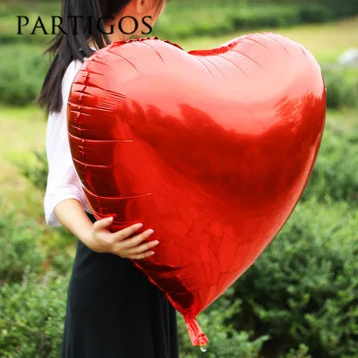 75cm duże balony foliowe w kształcie serca aluminium nadmuchiwane walentynki balon ślub dekoracja urodzinowa Globos dostaw