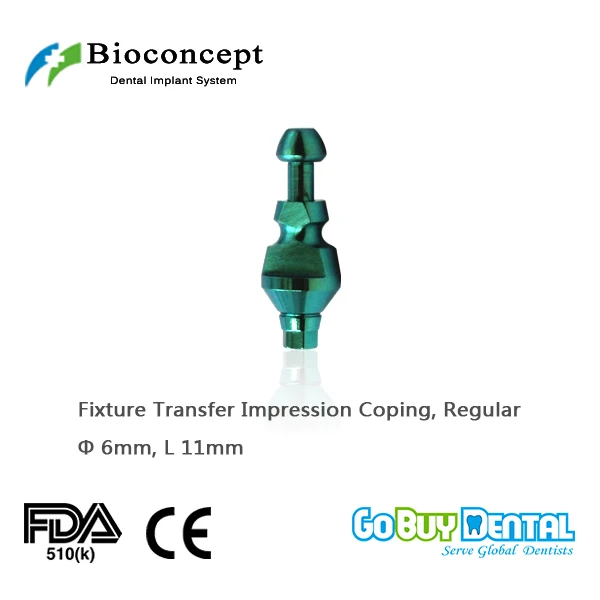 Bioconcept Hex Regular Fixture Transfer Impression Coping φ6.0mm, Length 11mm for Close Tray(362340)