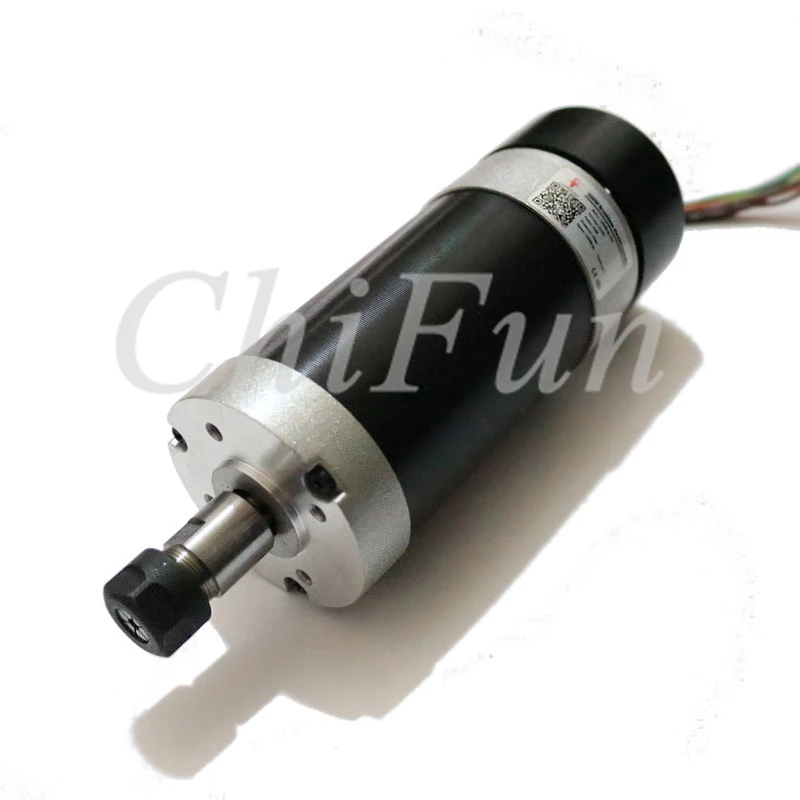 ER11 DIY CNC Desktop Engraving Spindle DC48V 500W 1.5NM 12000RPM High Speed Brushless Spindle Motor + Driver Kit