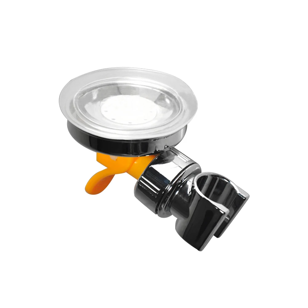 Universal Shower Rack Bathroom Wall Mount Adjustable Shower Head Holder Rack Electroplated Bracket Suction Cup