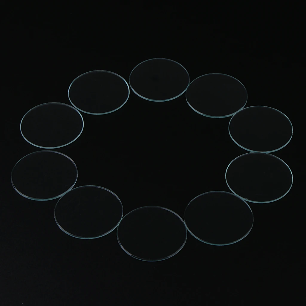 10 Pieces Clear Domed Mineral Glass Watch Replacement Part Watchmaker