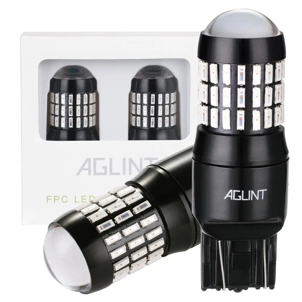 

AGLINT 2X 7443 4014 лампы 7440 чипсеты 66SMD W21W T20 розетка использовать авто для сигнала поворота тормозной Хвост резервного копирования обратного освещения красный
