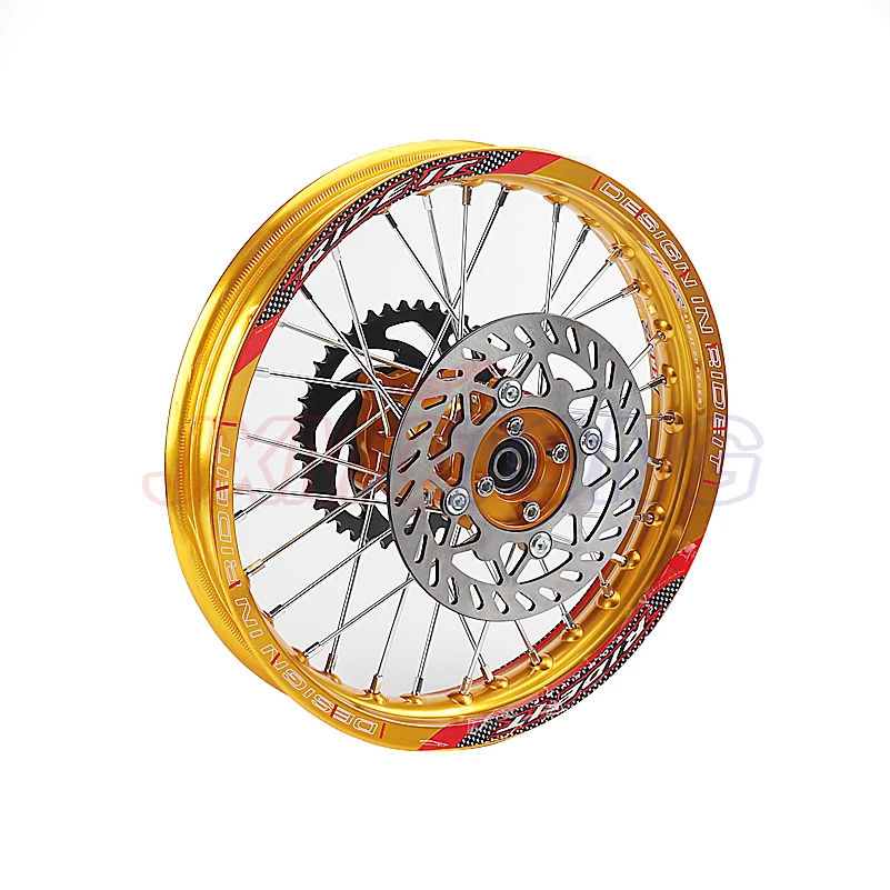 Front 1.60-17 Rear 1.85-14 inch Alloy Wheel Rim with CNC Hub brake disc For KAYO HR-160cc TY150CC Dirt Pit bike 14/17 inch wheel