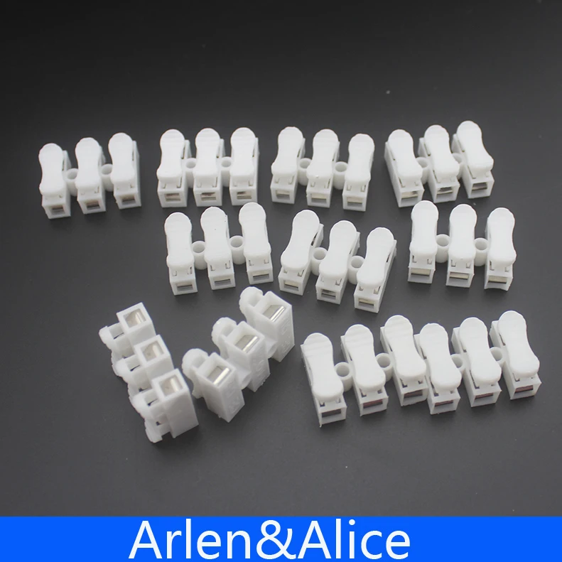 20Pcs 3 pin push quick cable connector terminal Wiring Terminal 10A 380V