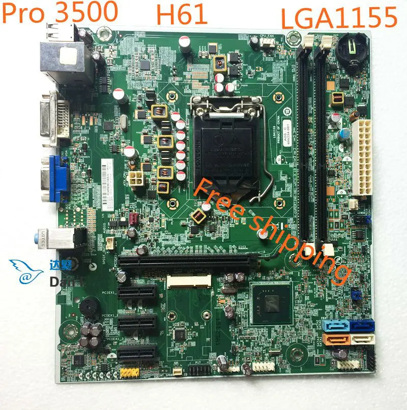 

696234-001 For HP Pro 3500 Desktop Motherboard 701413-001 H-CUPERTINO-H61-uATX:3.10 Mainboard 100%tested fully work