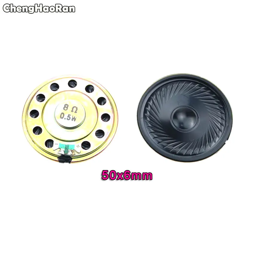 ChengHaoRan 5pcs high quality 8ohm 0.5W Horn speaker 50MM 5CM diameter 8R 0.5W Small loudspeaker