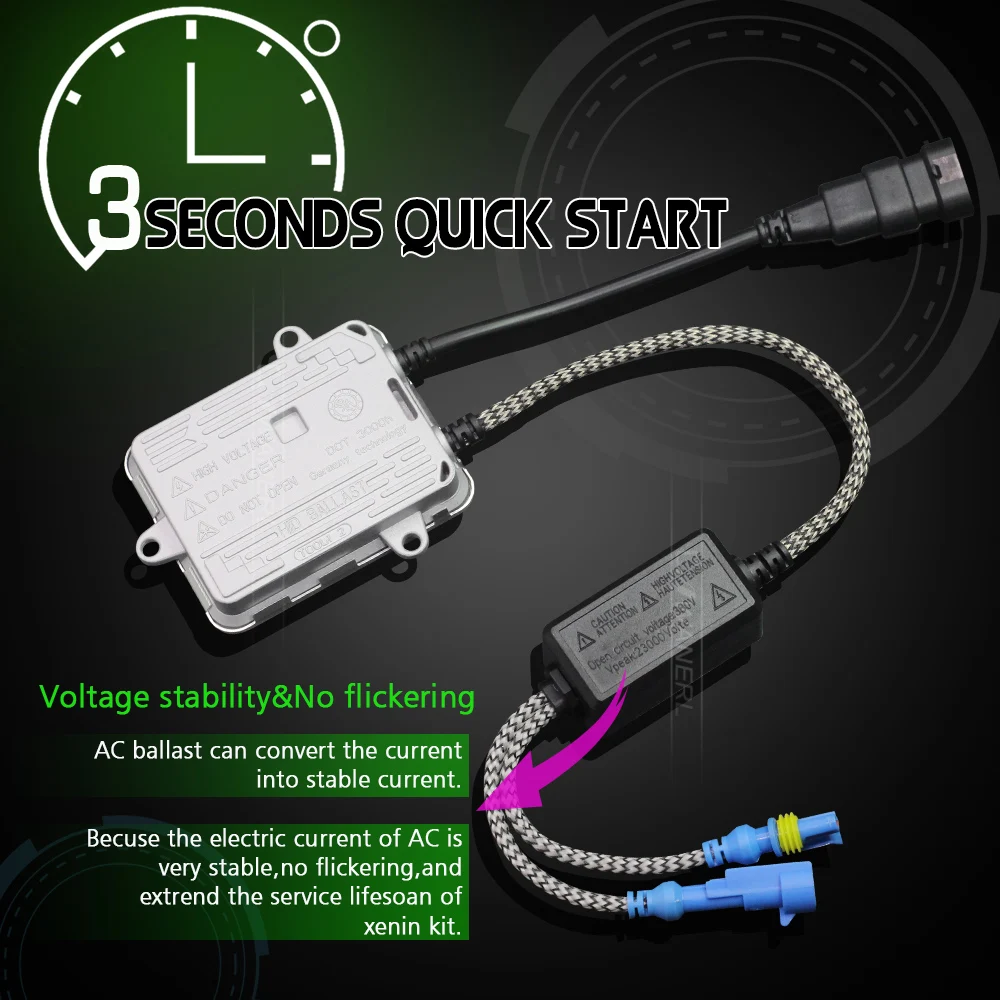 Cawanerl 55W Car Xenon Light HID Kit Slim Ballast AC Bulb Headlight Fog Light H1 H7 H8 H11 9005 HB3 3000K 4300K 6000K 8000K 12V
