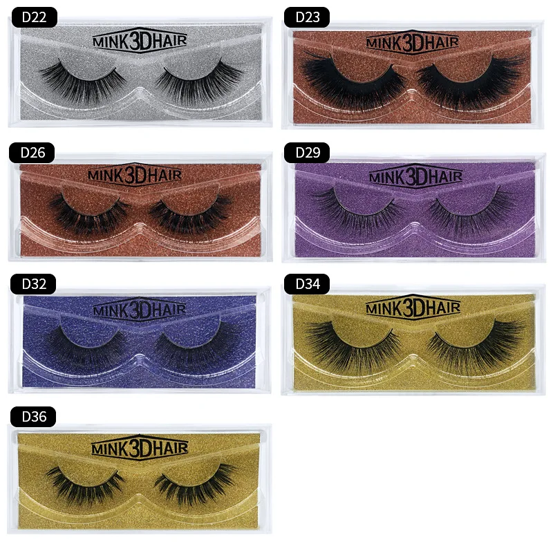 1 คู่ 3D Handmade Mink ขนตาส่วนบุคคลขนตาปลอมธรรมชาติสำหรับความงามแต่งหน้า fake Eye Lashes EXTENSION สำหรับ D Series