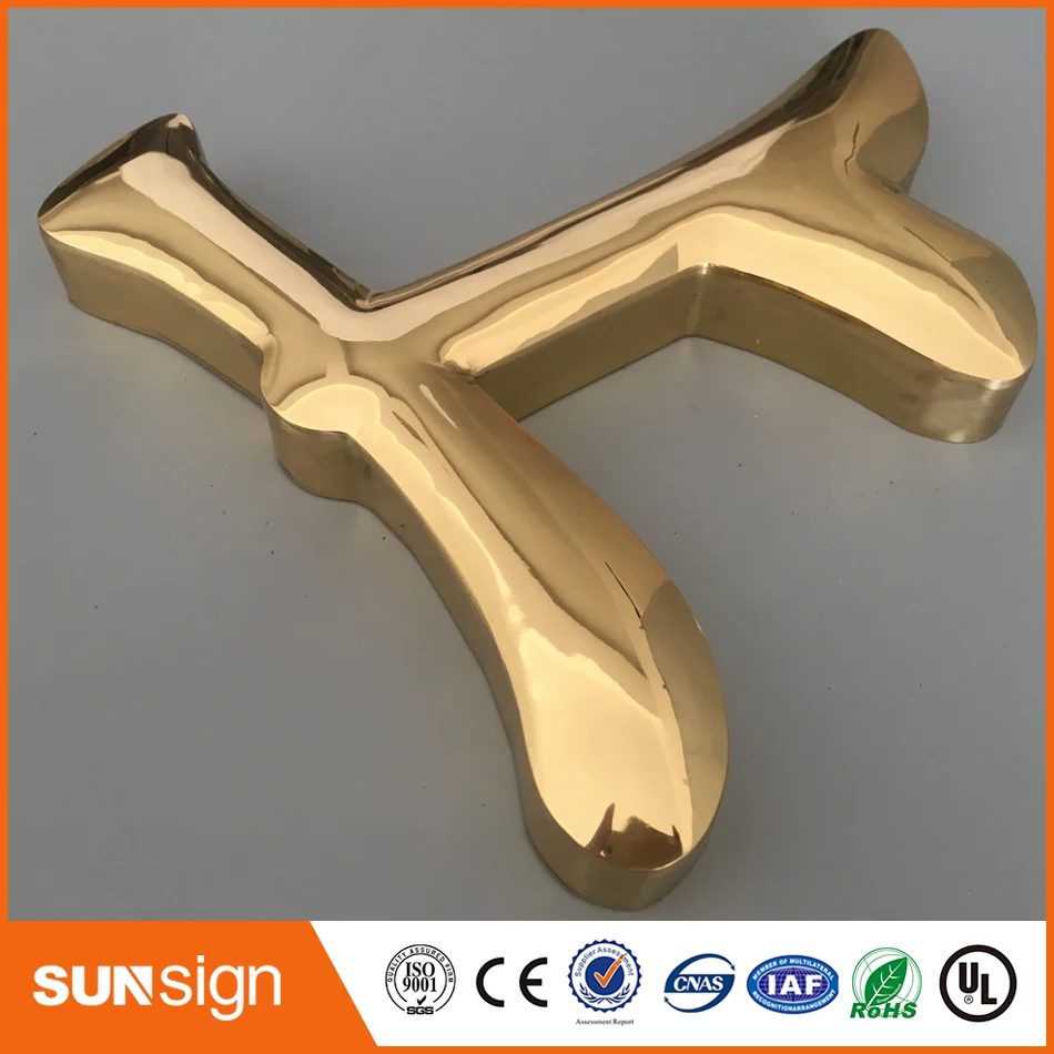 3D Geen Licht Kanaal Brief Auto Verf Rvs Letters