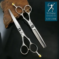 Tijeras de pelo profesionales Titan, tijeras de peluquero de 5,5 pulgadas y 6,0 pulgadas, tijeras de corte y adelgazamiento