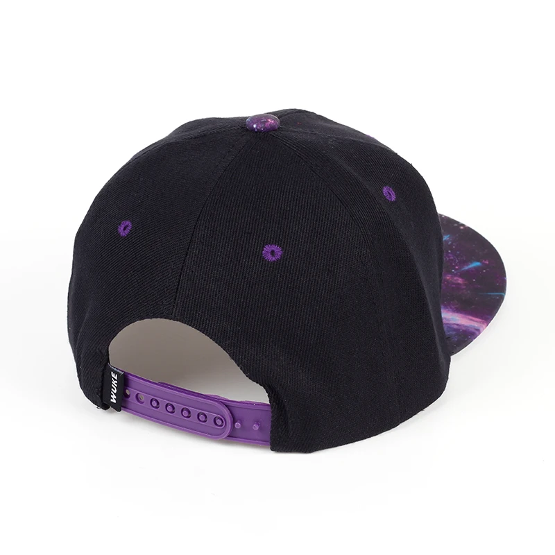 Casual solid color lady hip hop hat fashionable men and women adjustable baseball hat street stitching purple sky cap