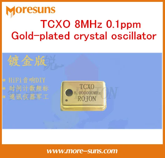 Fast Free Ship 3PCS High Precision Temperature-compensation Crystal Oscillator TCXO 8MHz 0.1ppm Gold-plated Crystal Oscillator