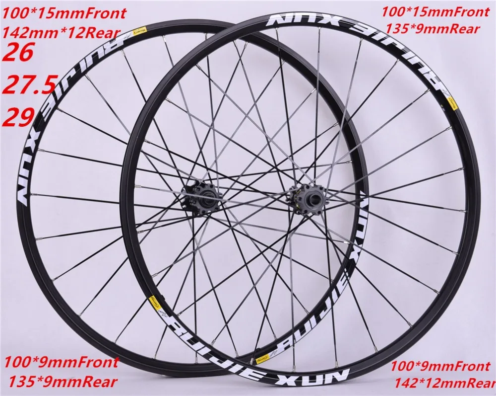 

2018 Axle 142 * 12mm MTB Mountain Bike 29er 27.5er Six Holes Discoteca Bicycle wheel brake CR 24 H 11 Support Speed Wheelset Aro