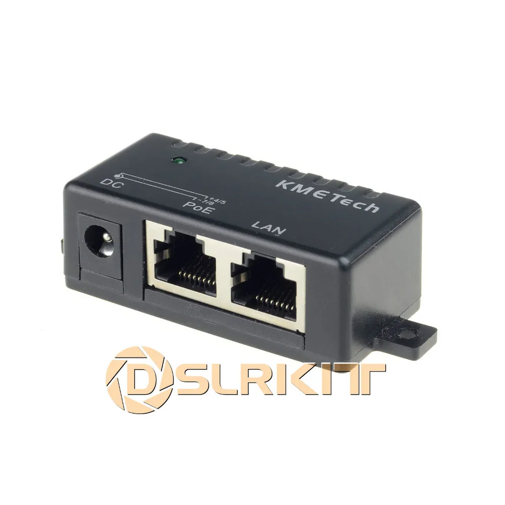 Módulo divisor de inyector PoE pasivo, montaje en pared (4,5 +/7,8-) con/5,5*2,1mm DC, 10 unids/lote