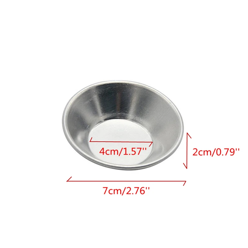 Aomily 6pcs/Set Silver Eggs Tarts Mold Mini Homemade Pie Quiche Baking Pan Cookies Pudding Mould DIY Baking Aluminum Alloy Tools