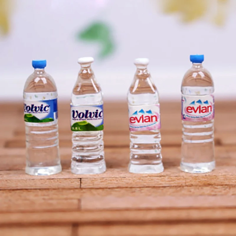 5pcs/lot 1:12 Scale Dollhouse Miniature Water Drinks Bottles Play Kitchen Food Dolls Food Toy for Barbi, Blyth ,BJD Doll